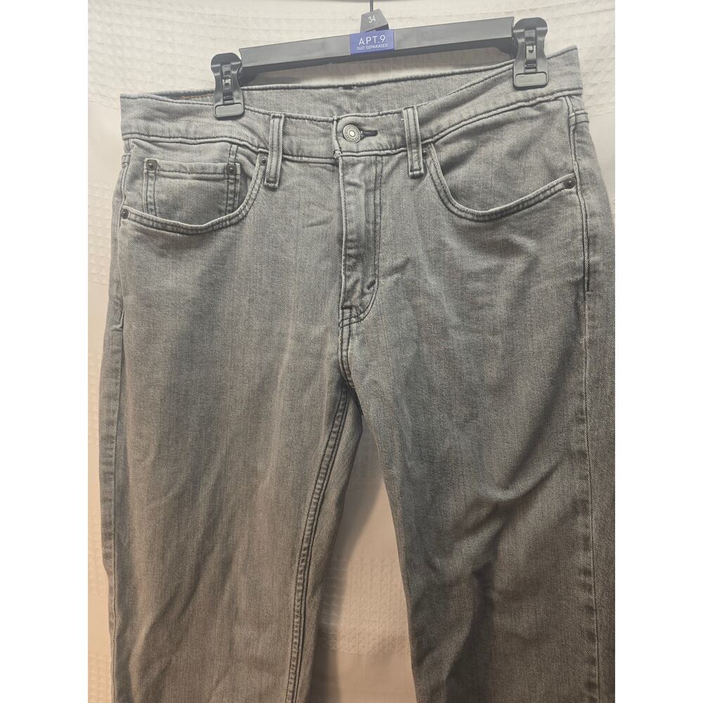 Levi's 514 jeans mens size 32x32 gray denim cowboy straight leg 7208 USED - Picture 2 of 9